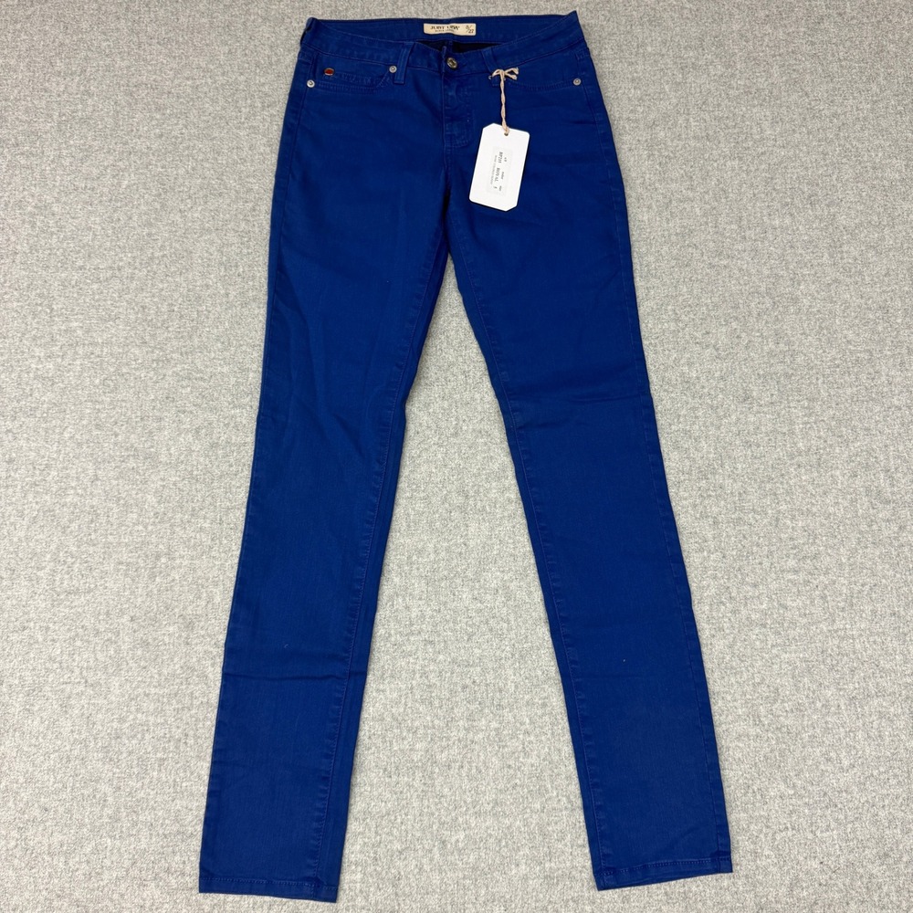 Just USA Skinny Pants 5 / 27 Royal Blue Black Label Basic Colored BP215 NWT